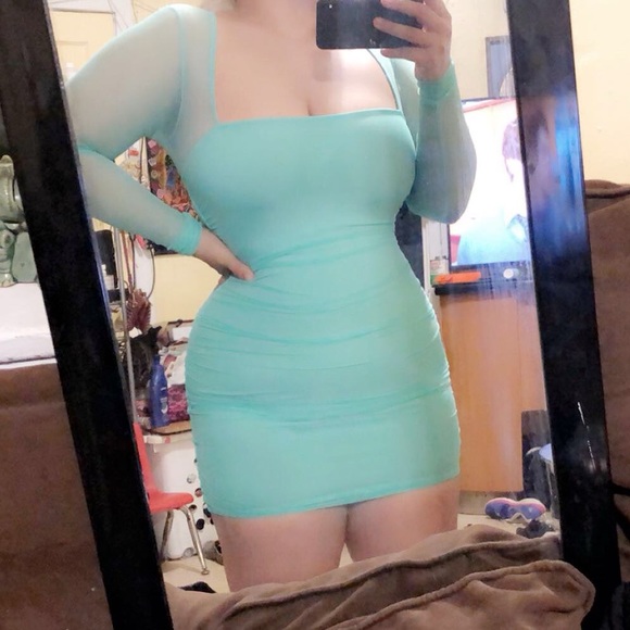 fashion nova mint dress